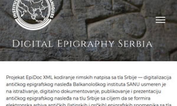 EpiDoc XML kodiranje rimskih natpisa sa tla Srbije: projekat Balkanološkog instituta SANU